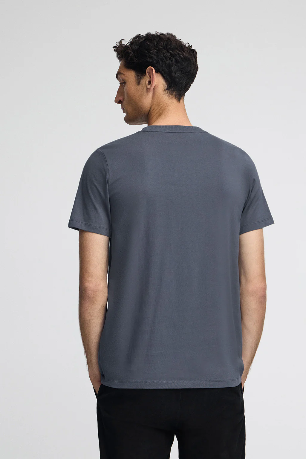 Denim-blue round-neck T-shirt with Rigby Go embroidery - Image 4