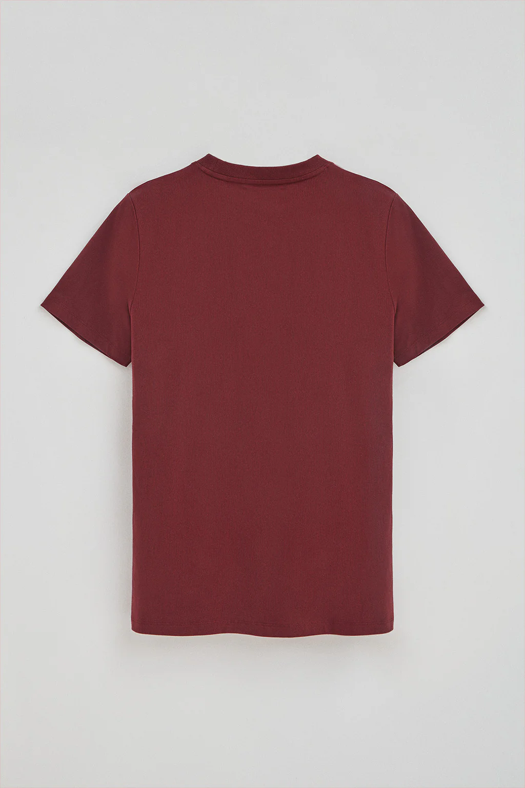 Maroon round-neck T-shirt with Rigby Go embroidery - Image 7