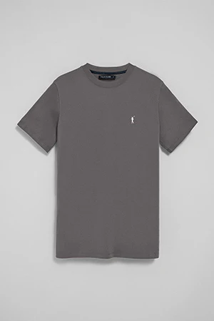 Asphalt-grey round-neck T-shirt with Rigby Go embroidery - Image 9