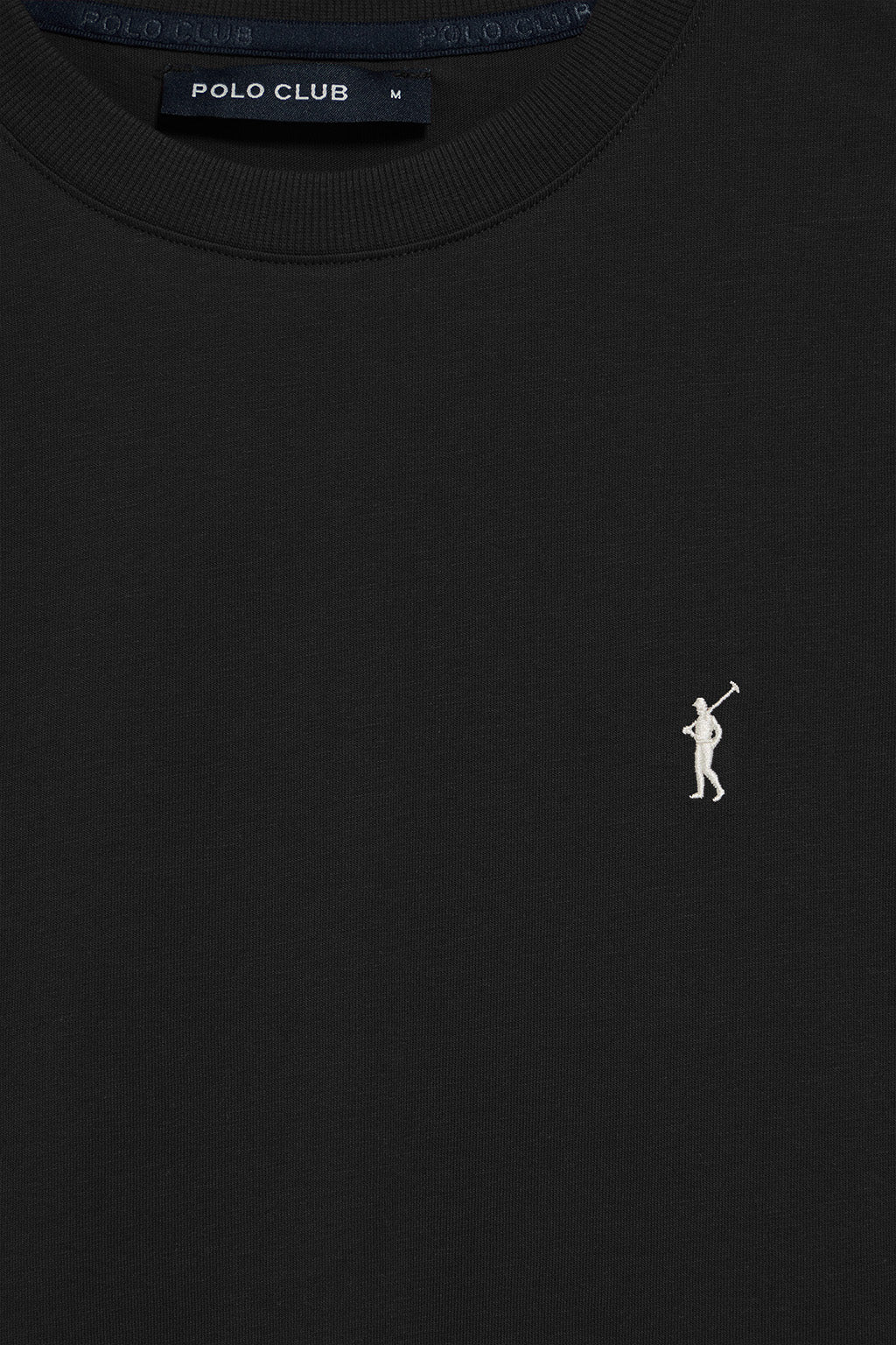 Black round-neck T-shirt with Rigby Go embroidery - Image 7