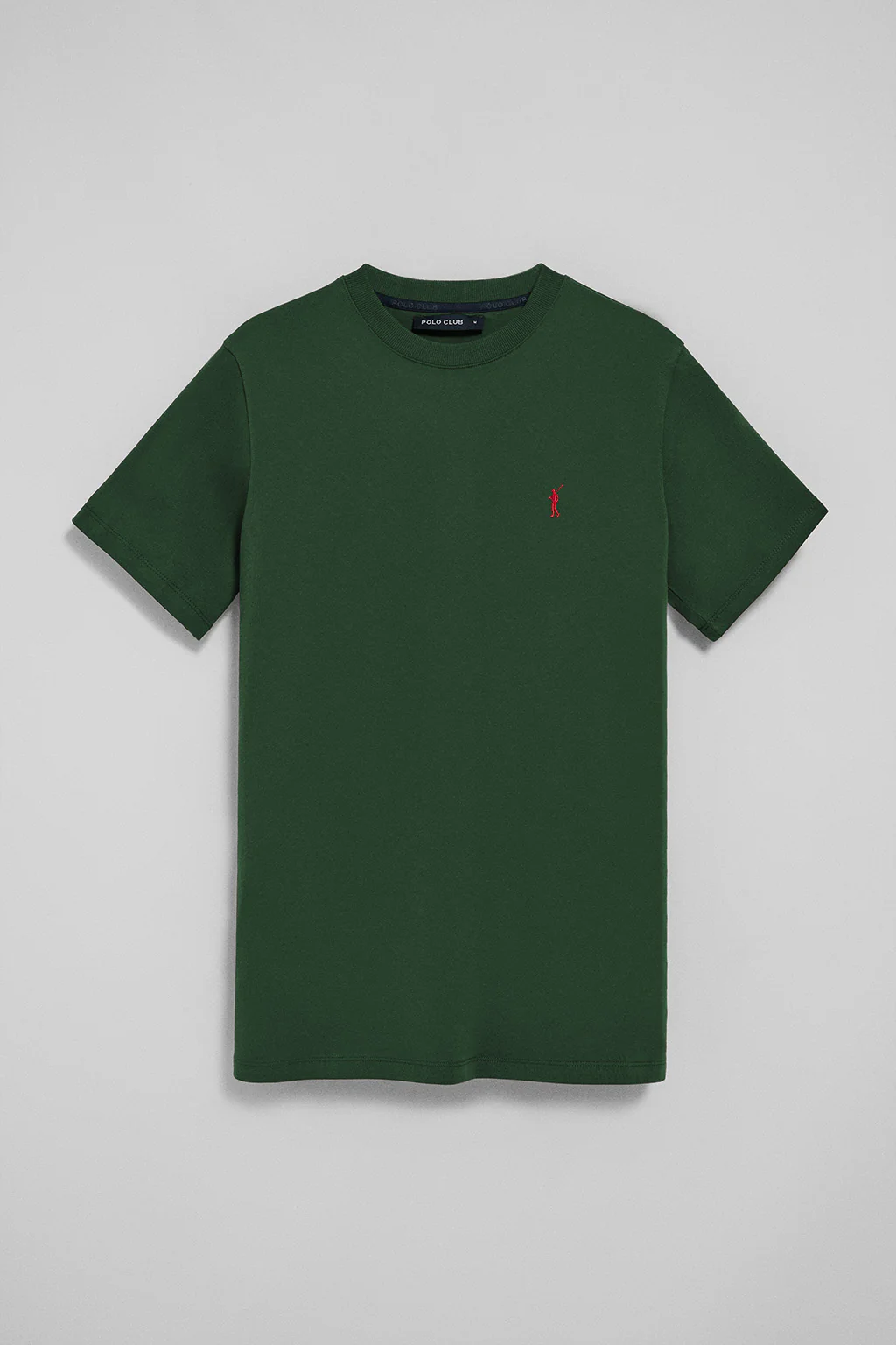 Bottle-green round-neck T-shirt with Rigby Go embroidery - Image 5