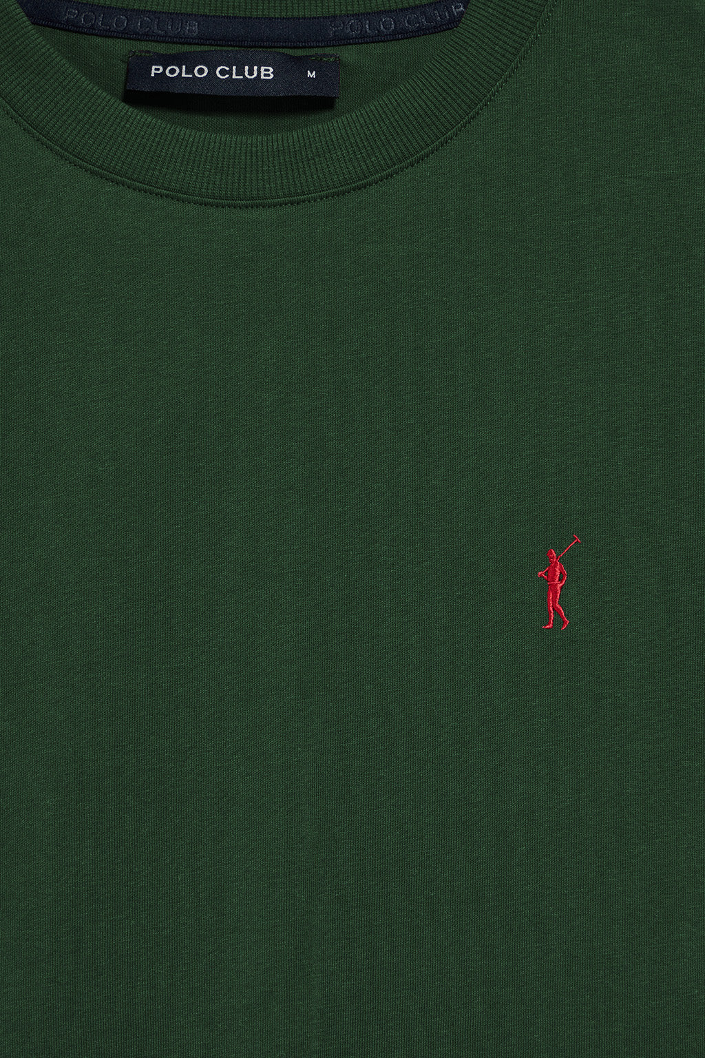 Bottle-green round-neck T-shirt with Rigby Go embroidery - Image 7