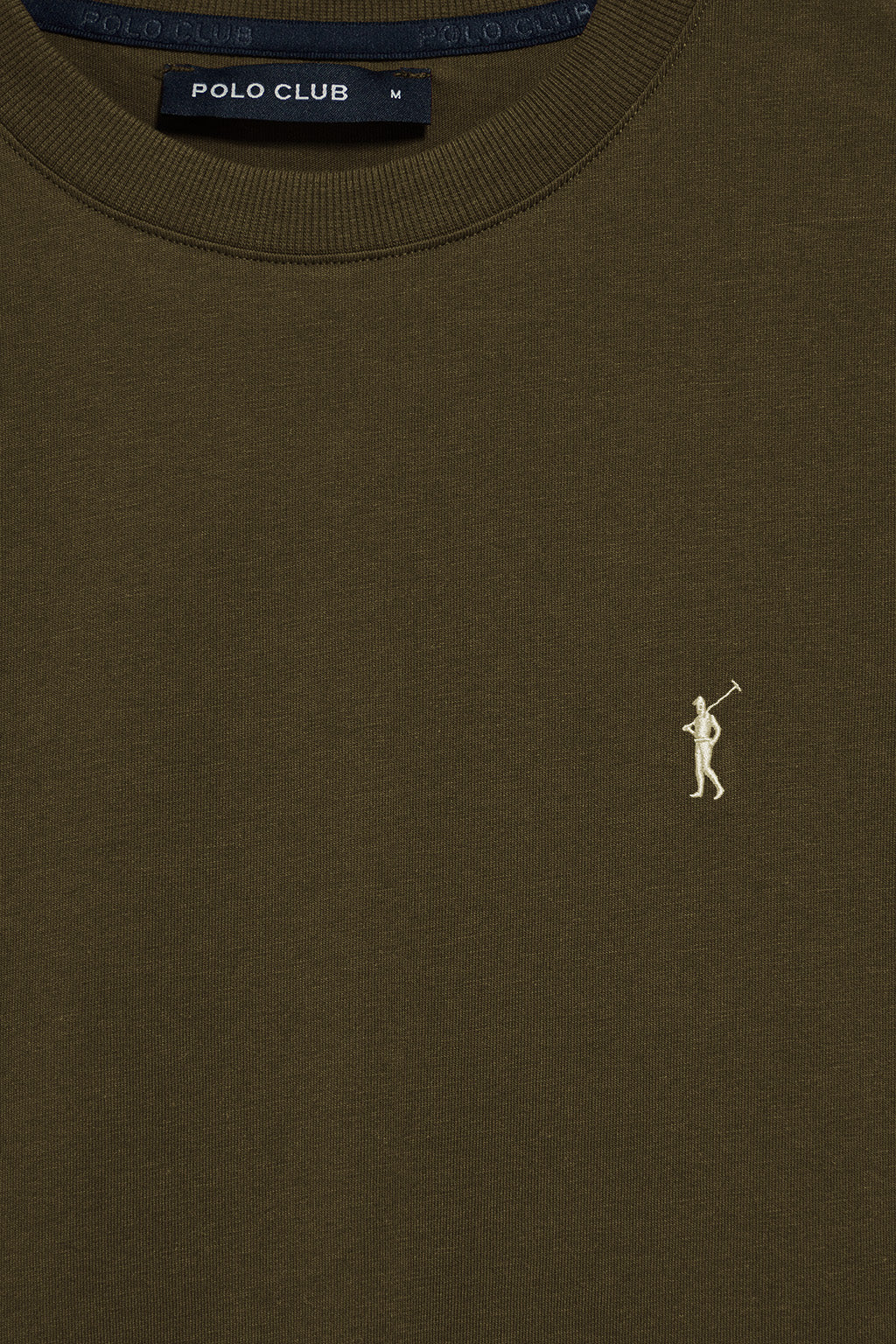 Khaki round-neck T-shirt with Rigby Go embroidery - Image 7