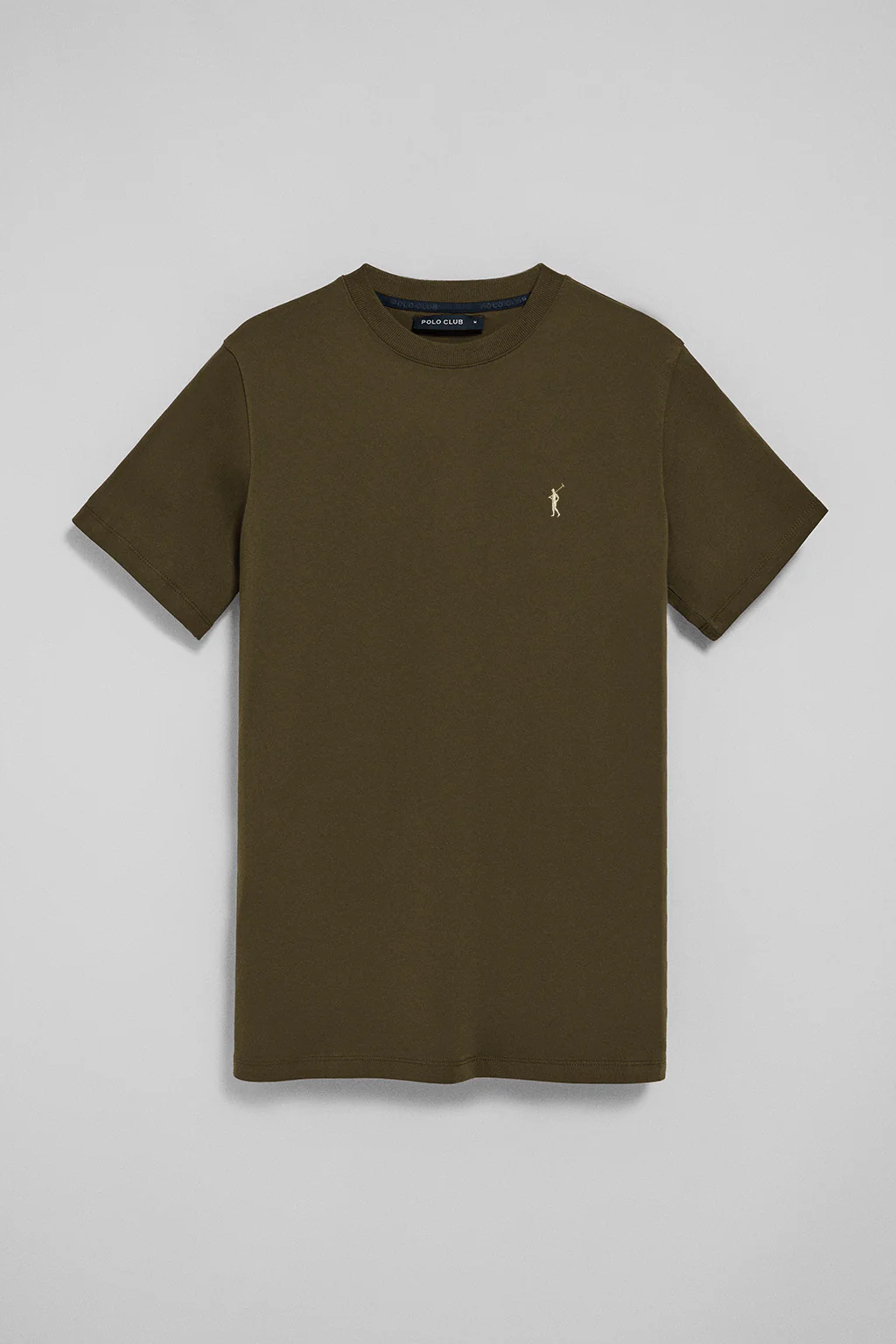 Khaki round-neck T-shirt with Rigby Go embroidery - Image 8