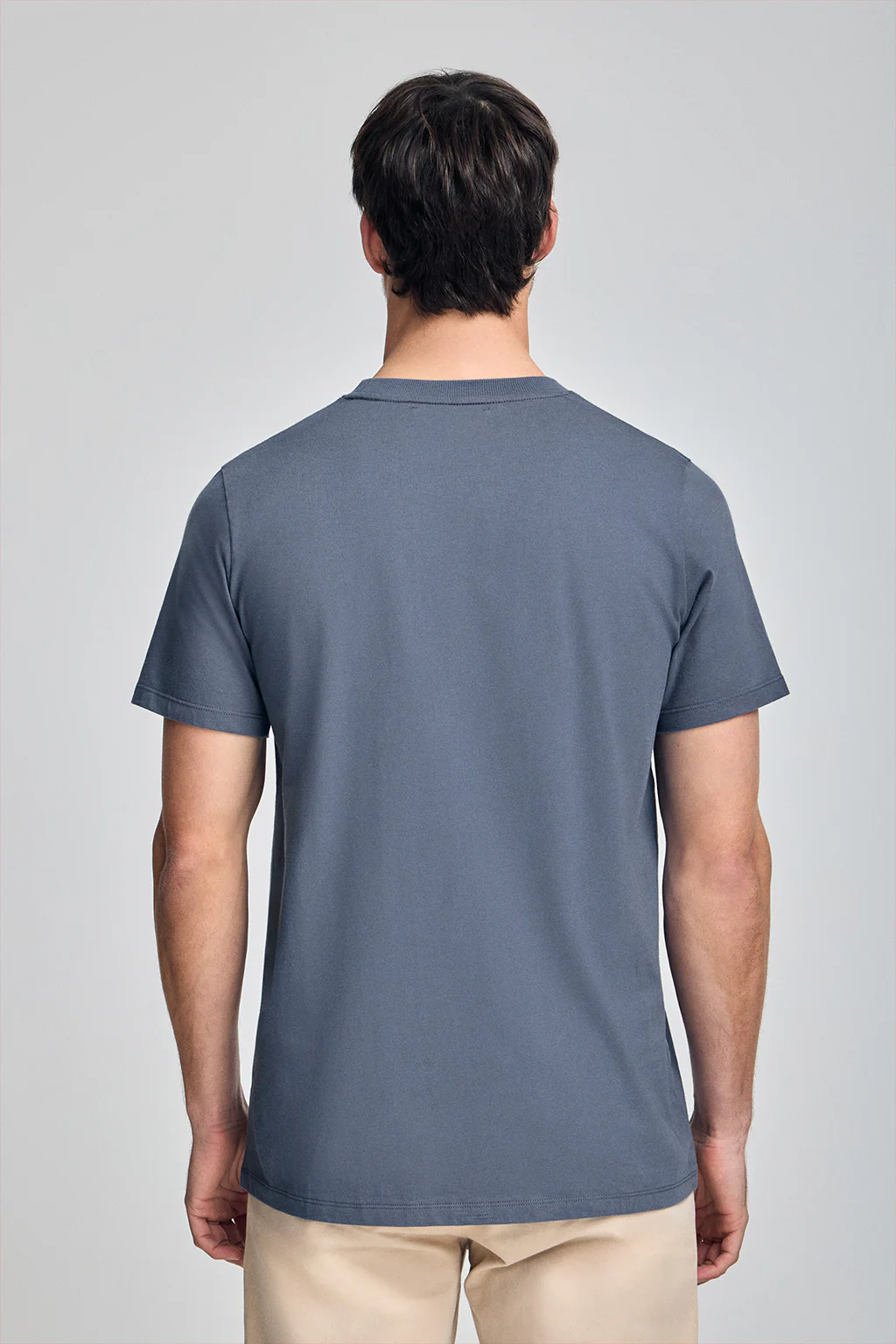 Denim-blue round-neck T-shirt with Rigby Go embroidery - Image 2