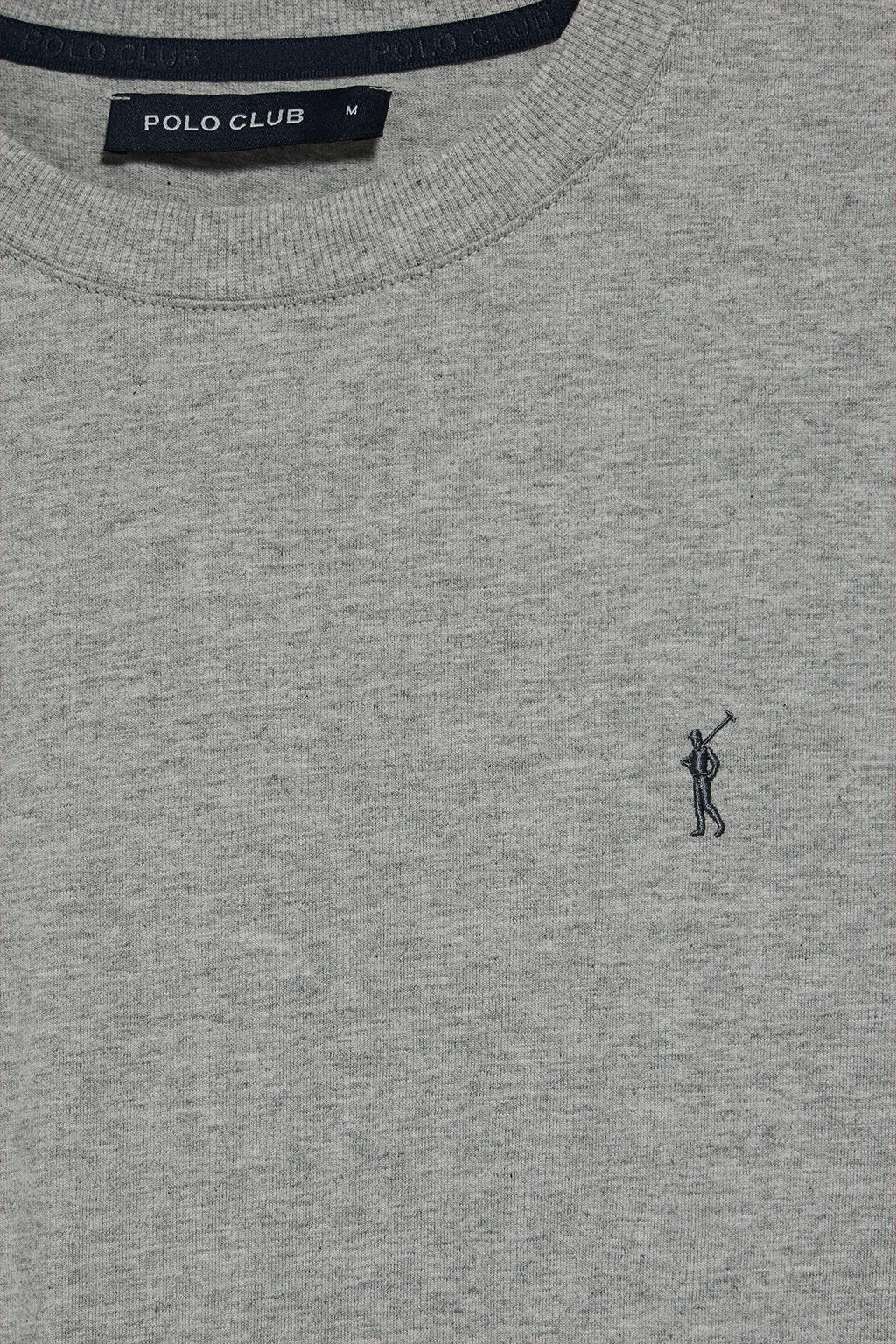 Grey-marl round-neck T-shirt with Rigby Go embroidery - Image 6