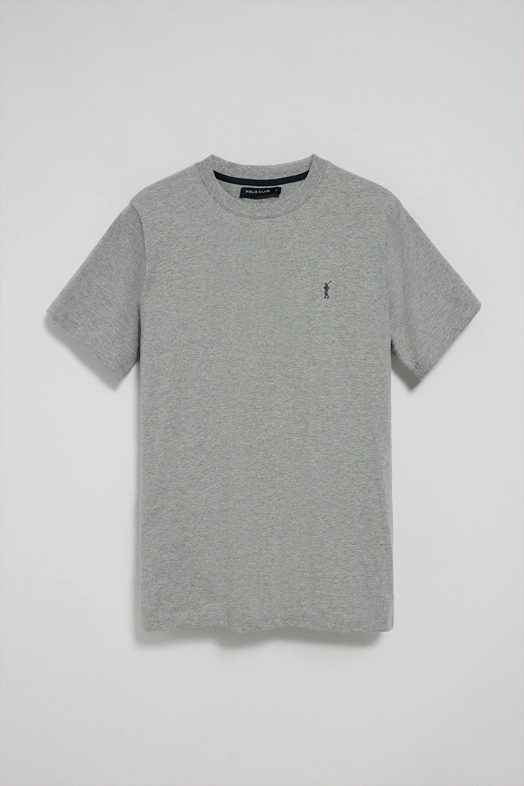 Grey-marl round-neck T-shirt with Rigby Go embroidery - Image 7