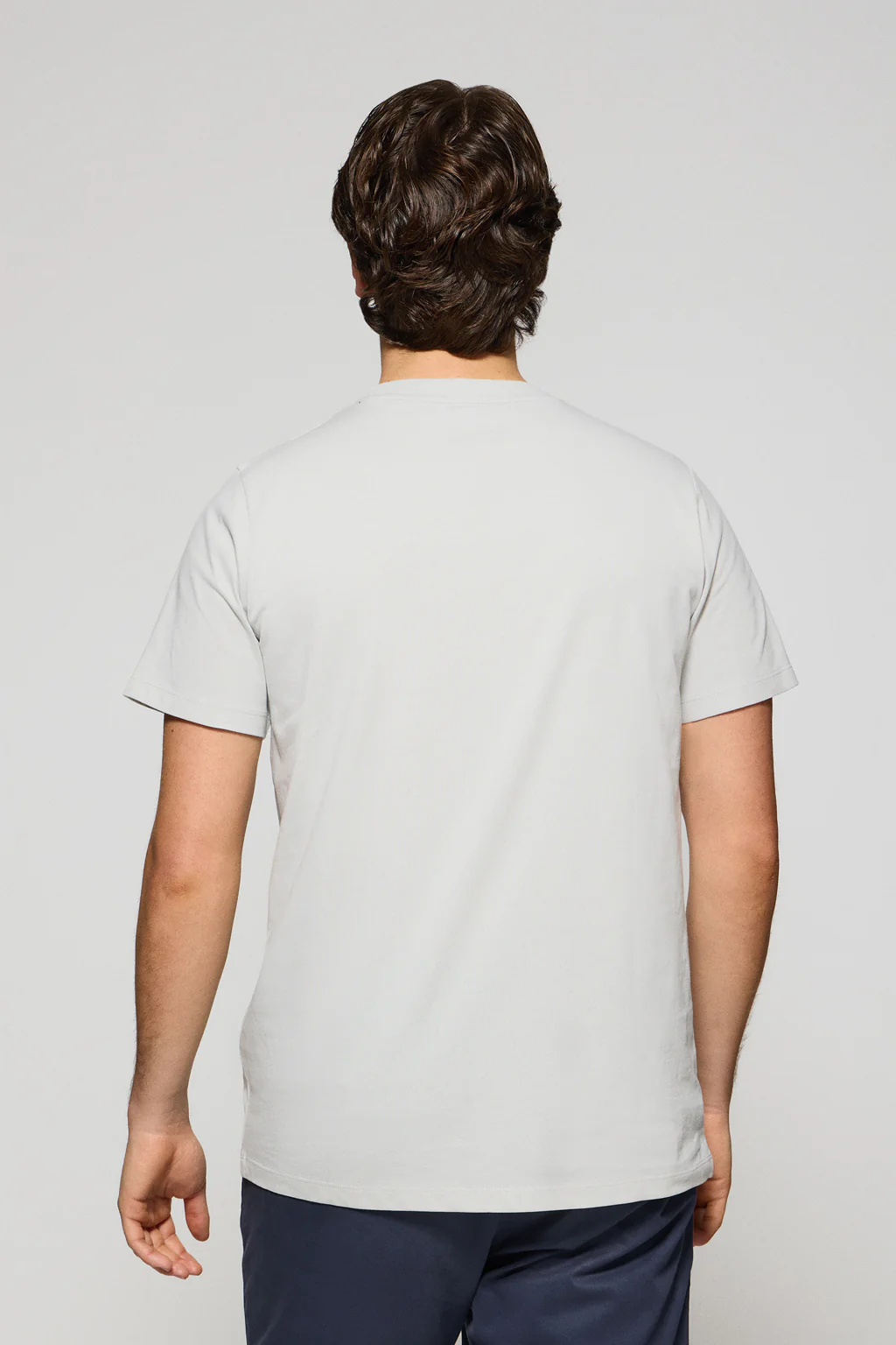 Light-grey round-neck T-shirt with Rigby Go embroidery - Image 2