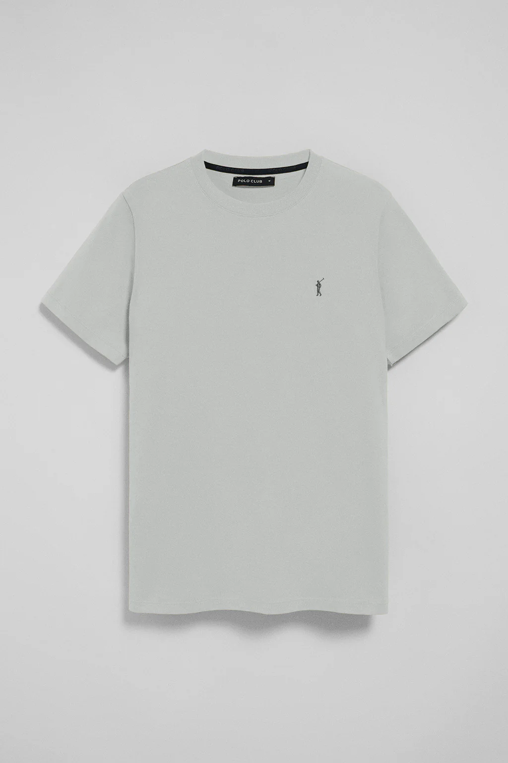 Light-grey round-neck T-shirt with Rigby Go embroidery - Image 5
