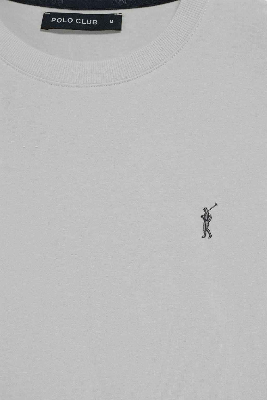 Light-grey round-neck T-shirt with Rigby Go embroidery - Image 6