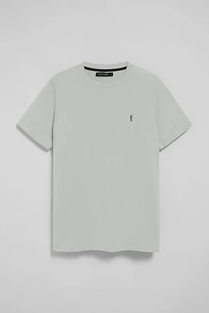 Light-grey round-neck T-shirt with Rigby Go embroidery - Image 8