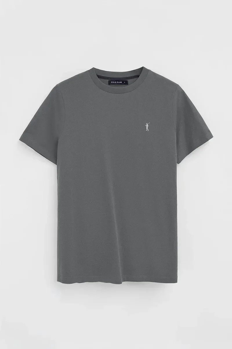 Asphalt-grey short-sleeve T-shirt with Rigby Go embroidery - Image 5