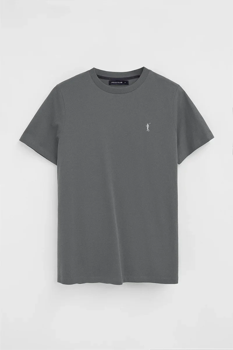 Asphalt-grey short-sleeve T-shirt with Rigby Go embroidery - Image 8