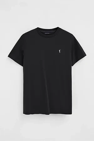 Black short-sleeve T-shirt with Rigby Go embroidery - Image 10