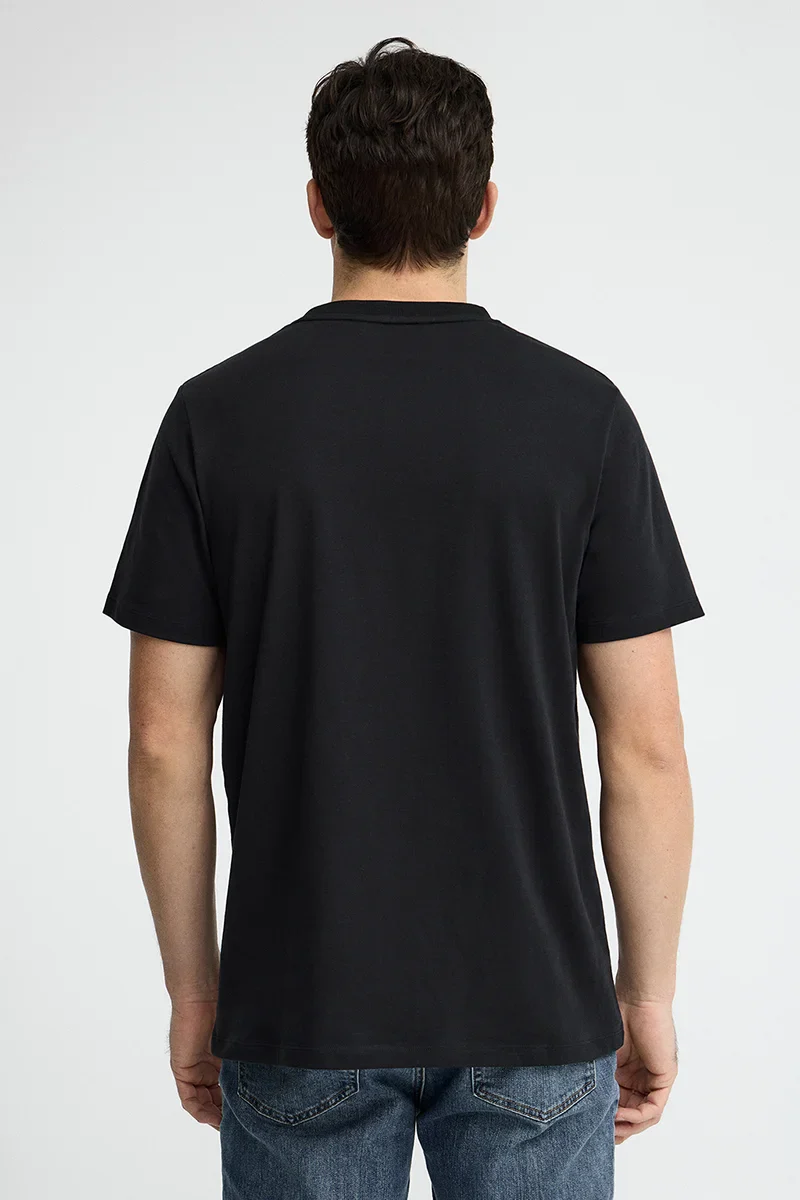 Black short-sleeve T-shirt with Rigby Go embroidery - Image 5
