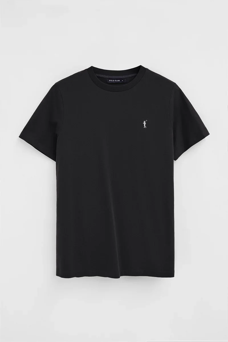 Black short-sleeve T-shirt with Rigby Go embroidery - Image 9
