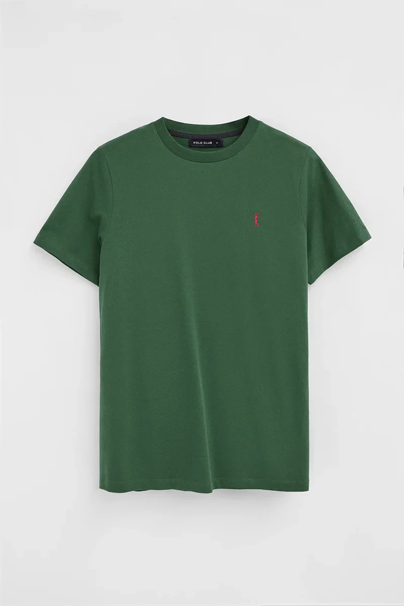 Bottle-green short-sleeve T-shirt with Rigby Go embroidery - Image 10