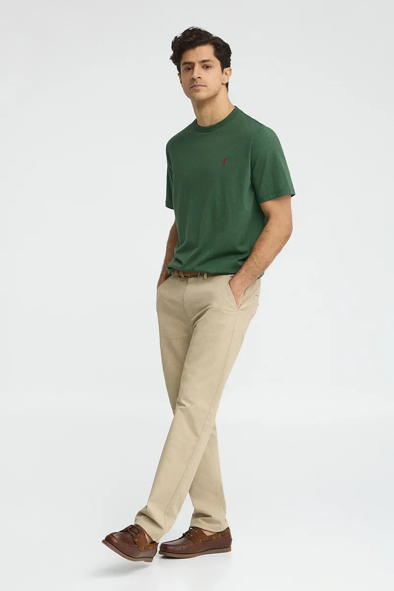 Bottle-green short-sleeve T-shirt with Rigby Go embroidery - Image 4