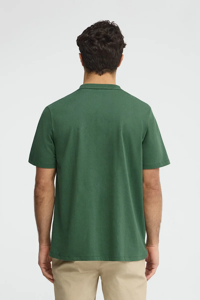 Bottle-green short-sleeve T-shirt with Rigby Go embroidery - Image 5