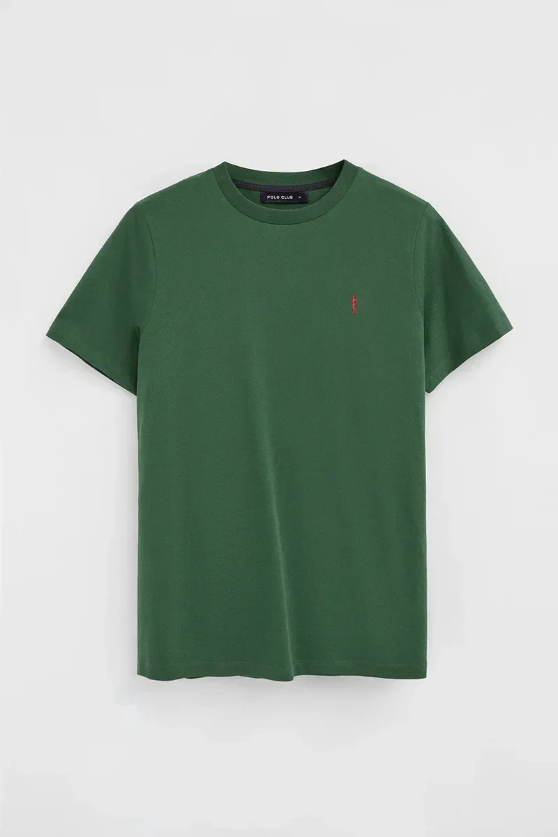 Bottle-green short-sleeve T-shirt with Rigby Go embroidery - Image 6