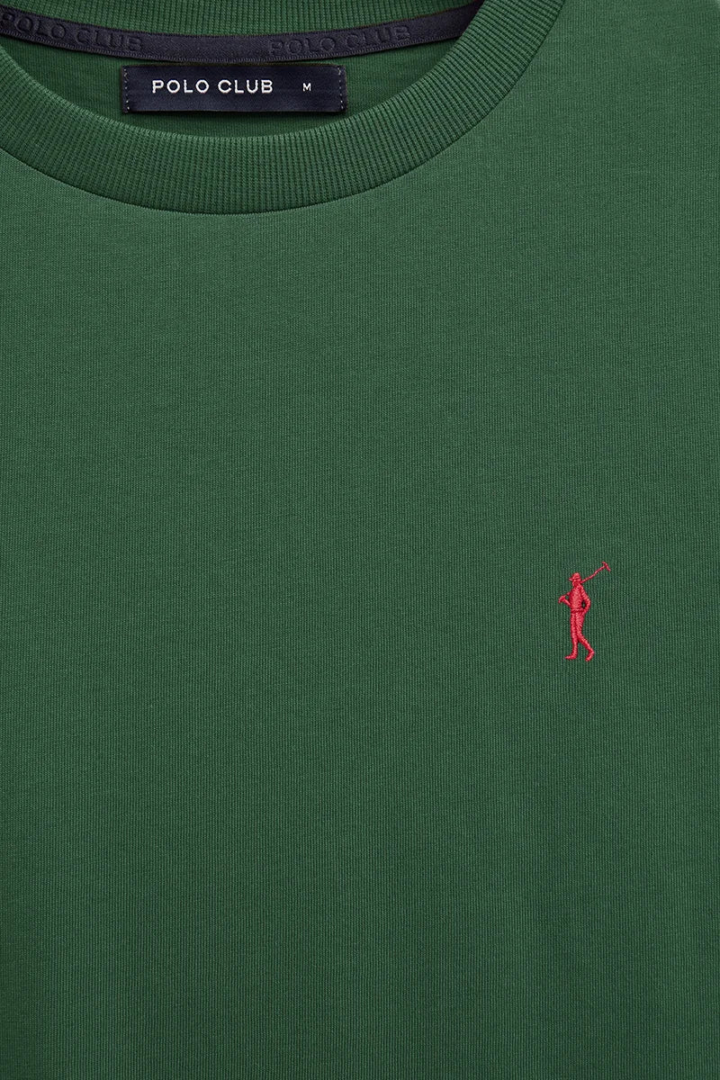 Bottle-green short-sleeve T-shirt with Rigby Go embroidery - Image 7