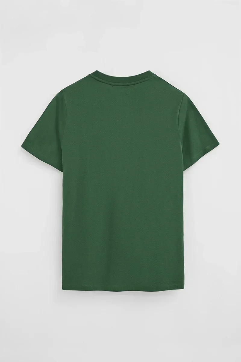 Bottle-green short-sleeve T-shirt with Rigby Go embroidery - Image 8