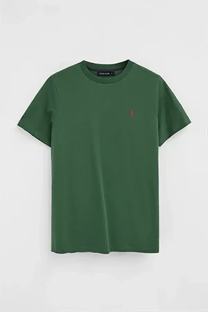 Bottle-green short-sleeve T-shirt with Rigby Go embroidery - Image 9