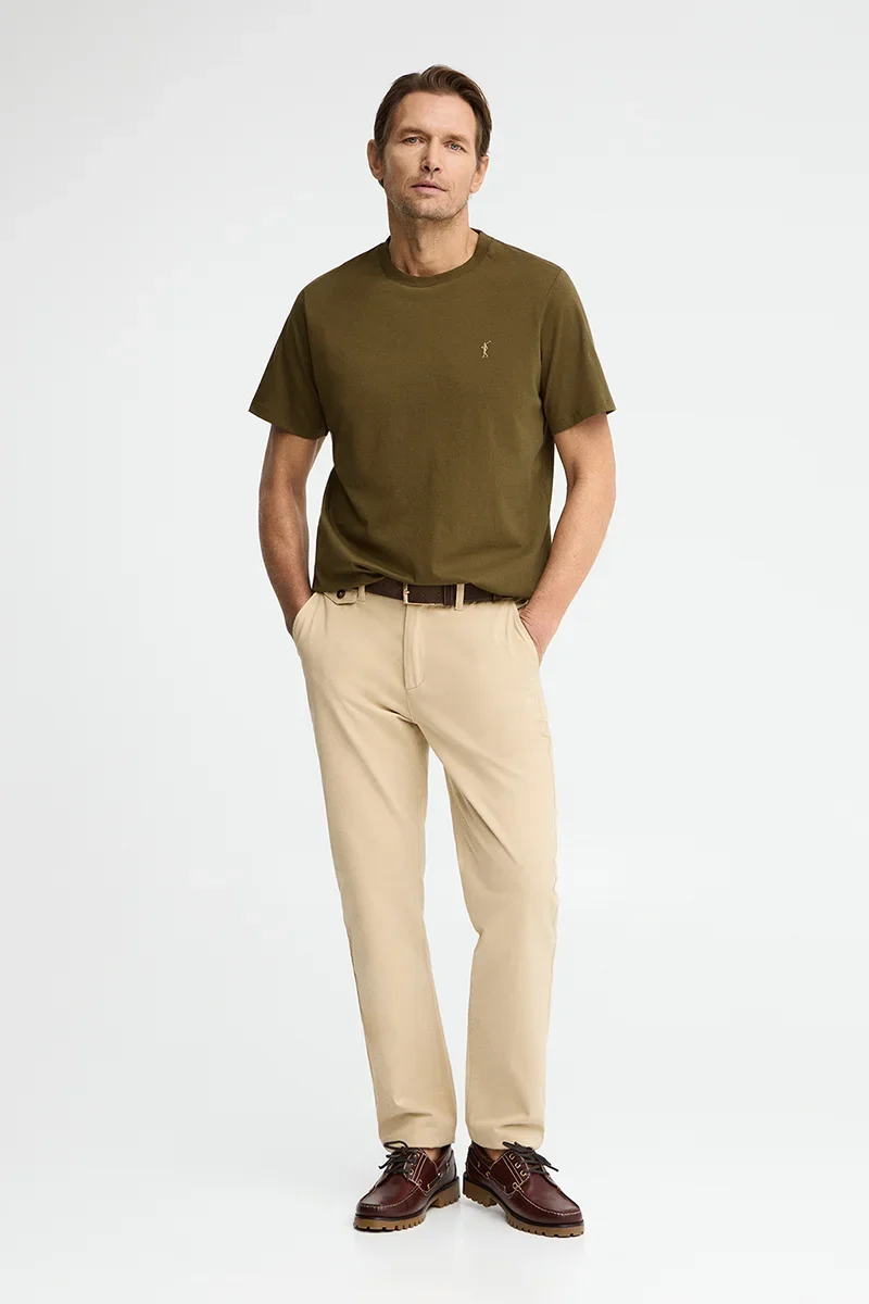 Dark-khaki short-sleeve T-shirt with Rigby Go embroidery - Image 4