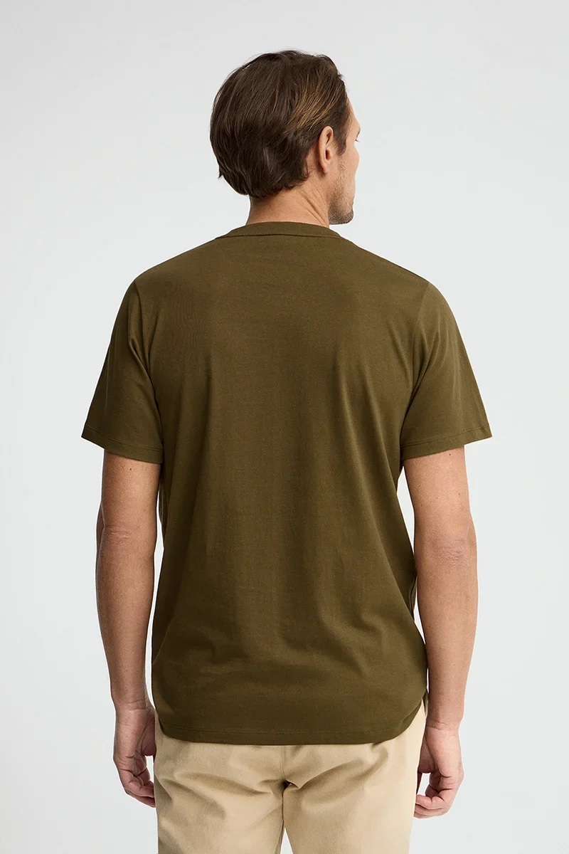 Dark-khaki short-sleeve T-shirt with Rigby Go embroidery - Image 5