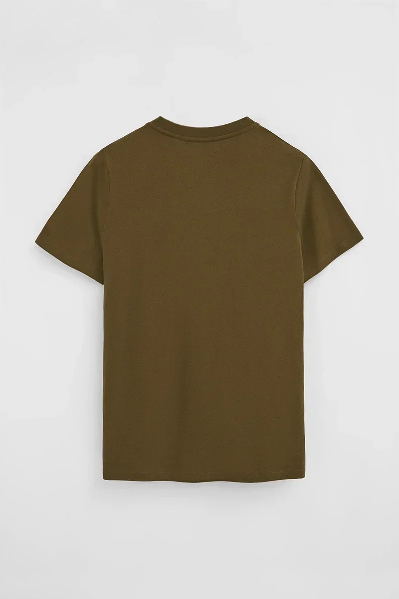 Dark-khaki short-sleeve T-shirt with Rigby Go embroidery - Image 8