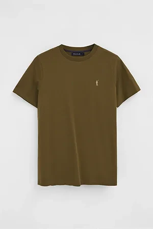 Dark-khaki short-sleeve T-shirt with Rigby Go embroidery - Image 9