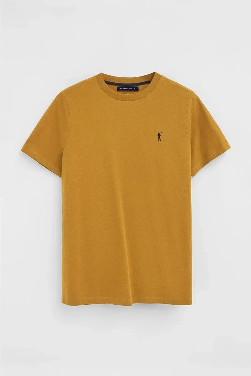 Mustard short-sleeve T-shirt with Rigby Go embroidery - Image 5