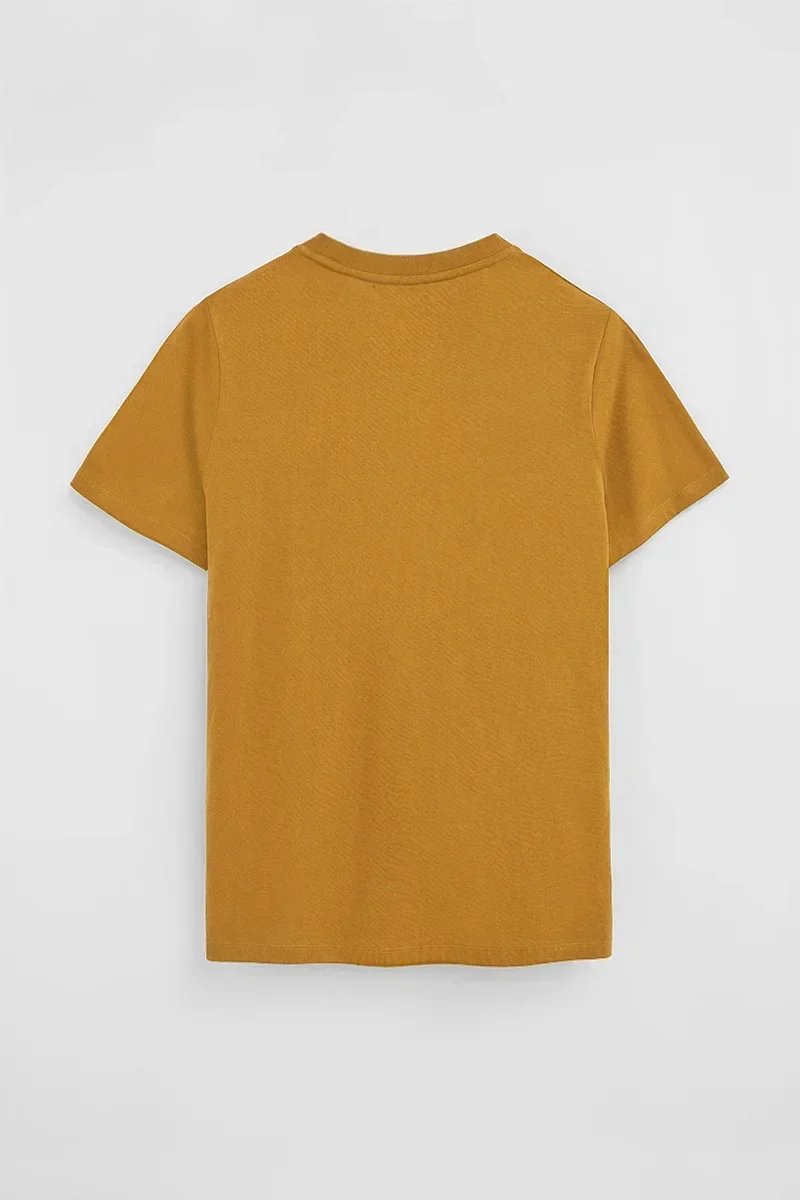 Mustard short-sleeve T-shirt with Rigby Go embroidery - Image 7