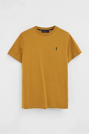 Mustard short-sleeve T-shirt with Rigby Go embroidery - Image 8