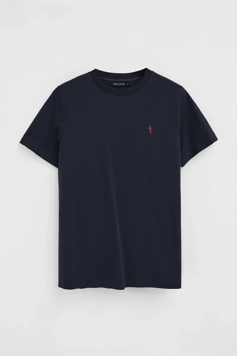 Navy-blue short-sleeve T-shirt with Rigby Go embroidery - Image 10