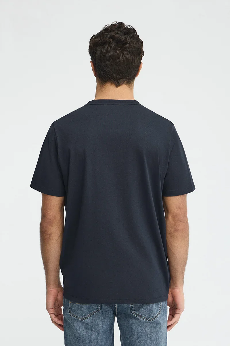 Navy-blue short-sleeve T-shirt with Rigby Go embroidery - Image 5