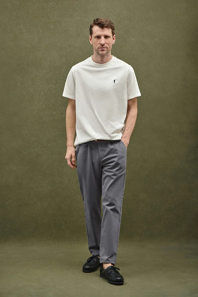 Nude short-sleeve T-shirt with Rigby Go embroidery - Image 2