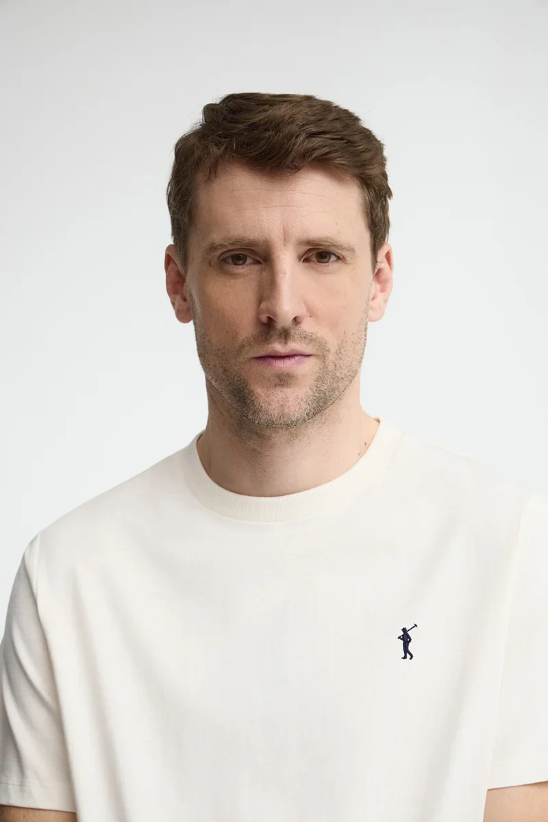 Nude short-sleeve T-shirt with Rigby Go embroidery - Image 3