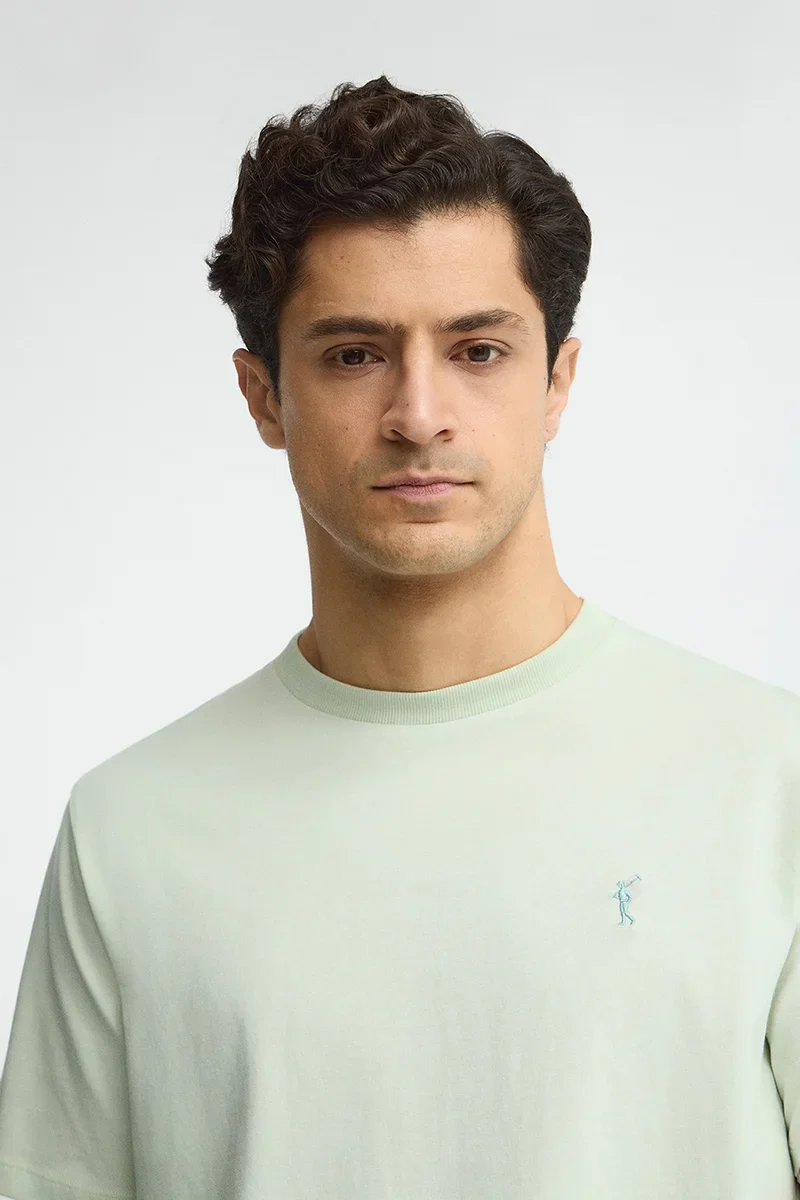 Pastel-turquoise short-sleeve T-shirt with Rigby Go embroidery - Image 3