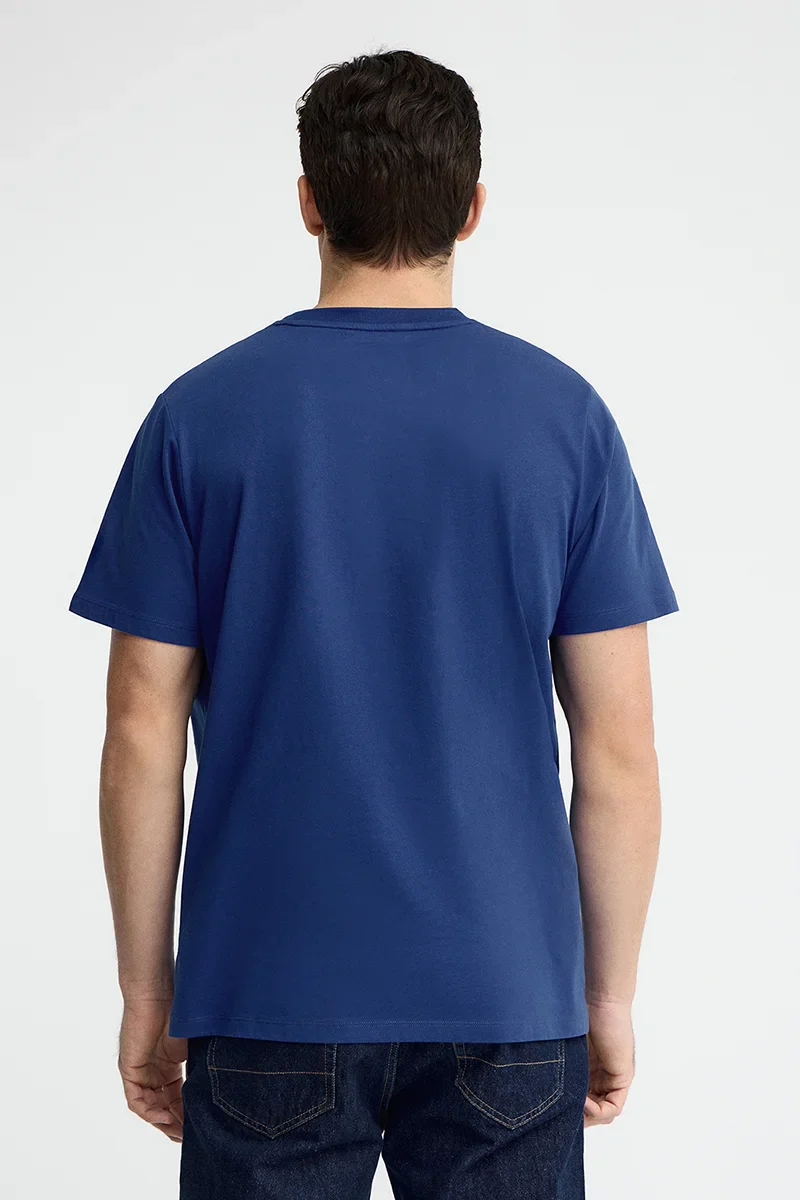 Royal-blue short-sleeve T-shirt with Rigby Go embroidery - Image 4