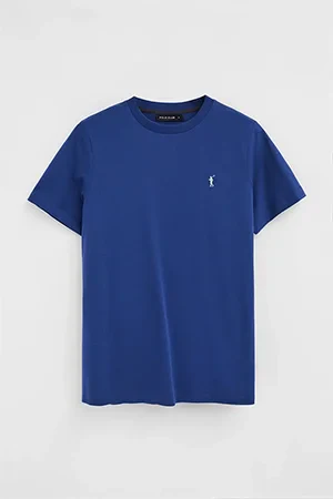 Royal-blue short-sleeve T-shirt with Rigby Go embroidery - Image 9