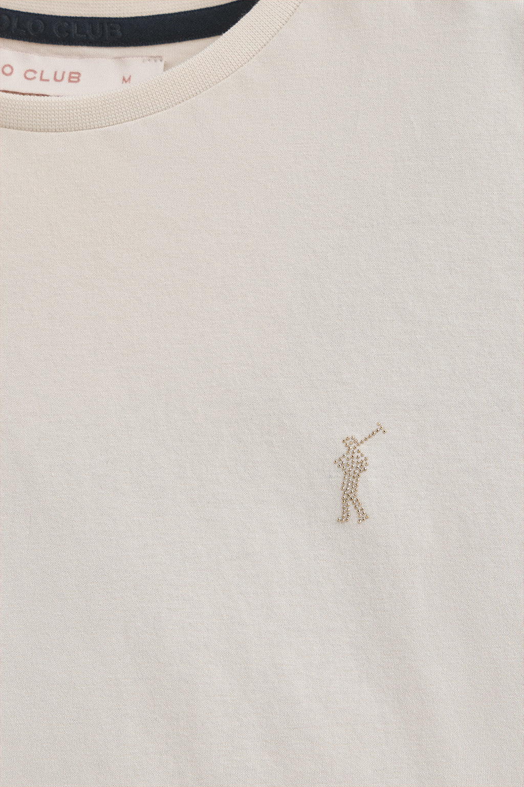 Nude T-shirt with Rigby Go Gold logo - Image 6