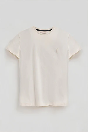 Nude T-shirt with Rigby Go Gold logo - Image 8