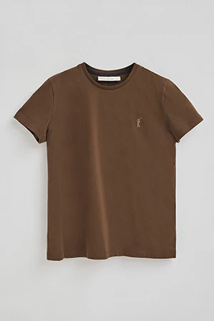 Dark-brown T-shirt with Rigby Go Gold logo - Image 8