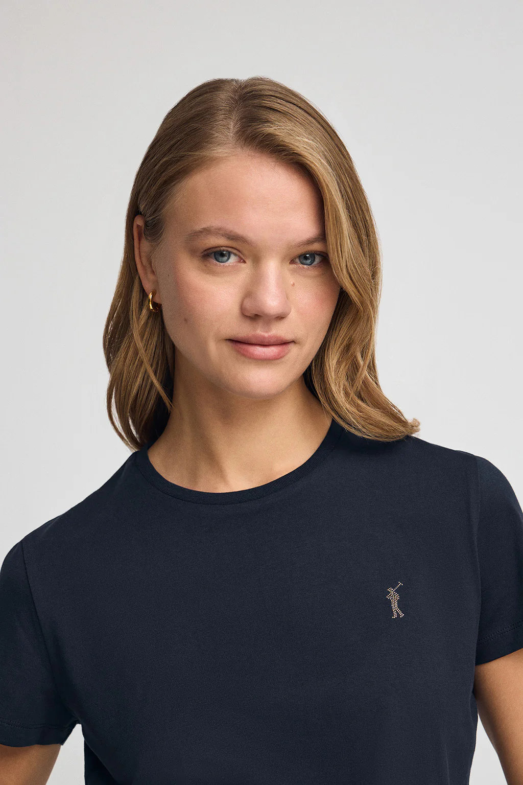 Navy-blue T-shirt with Rigby Go Gold logo - Image 2
