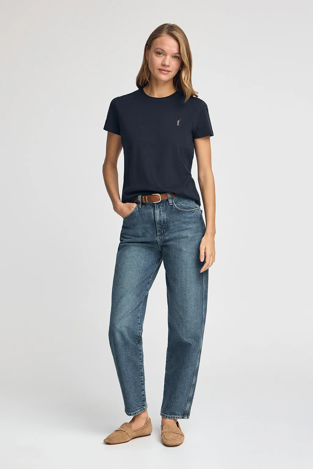 Navy-blue T-shirt with Rigby Go Gold logo - Image 3