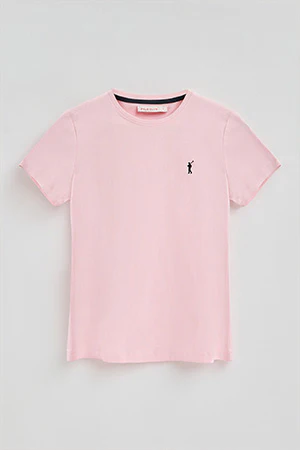 Pink short-sleeve T-shirt with Rigby Go embroidery - Image 8
