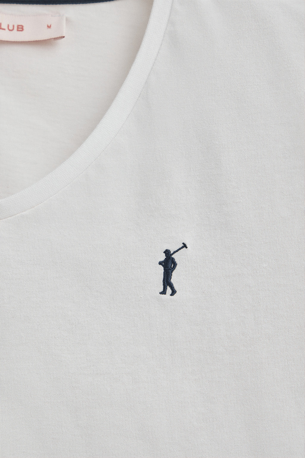 White short-sleeve V-neck T-shirt with Rigby Go logo - Image 6