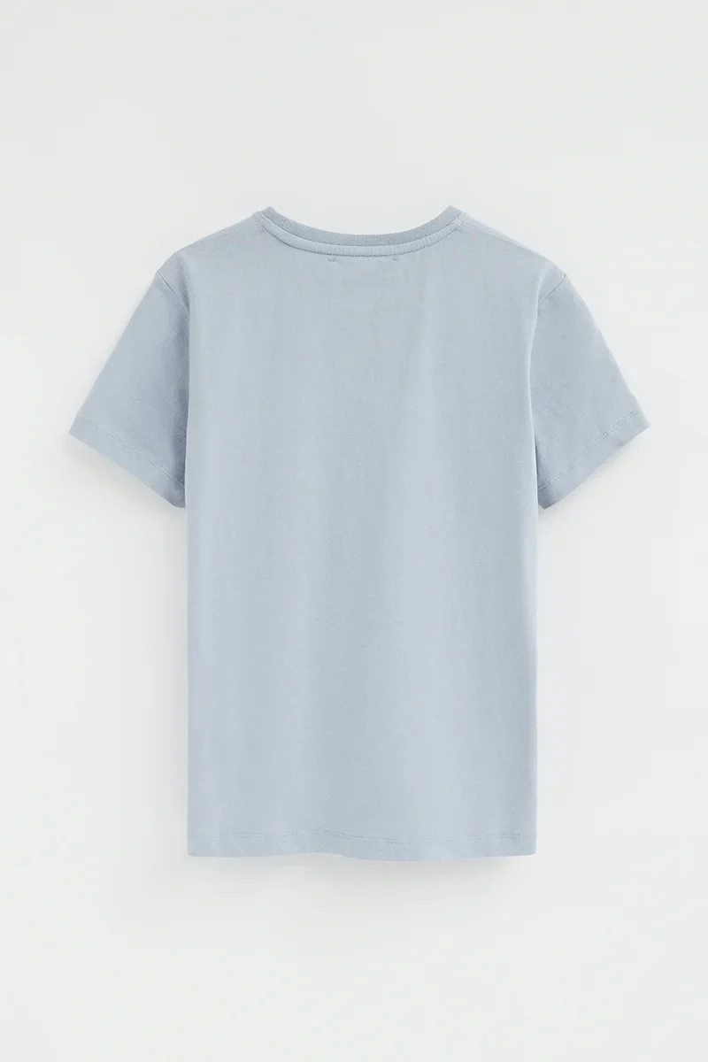 Light-blue short-sleeve round-neck T-shirt with Rigby Go embroidery - Image 3