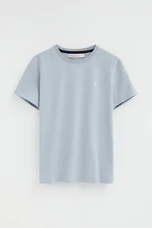 Light-blue short-sleeve round-neck T-shirt with Rigby Go embroidery - Image 5